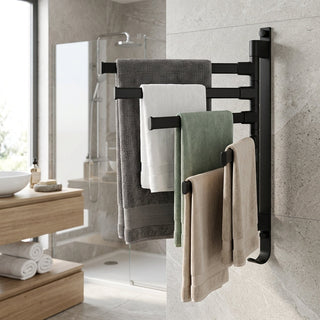 Wall Mounted Towel Rack With 5 Rotating Arms And Rust Resistant Stainless Steel | Spencer