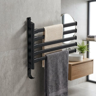 Wall Mounted Towel Rack With 5 Rotating Arms And Rust Resistant Stainless Steel | Spencer