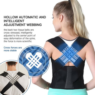 Adjustable Posture Corrector With Cross Strap Design For Shoulder And Neck Relief | Sinclair