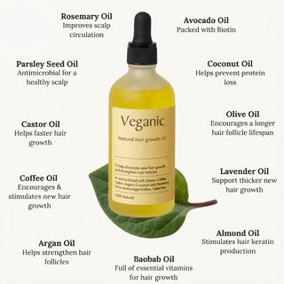 Natural Hair Oil With Vegan Ingredients For Stronger And Revitalized Hair Growth | Vaughn