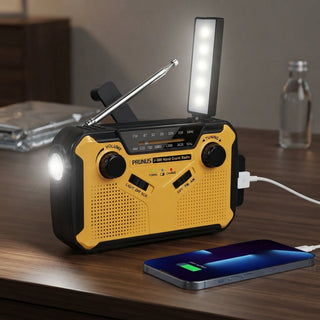 Emergency Radio With Hand Crank And Solar Power Bank And LED Flashlight | Underwood