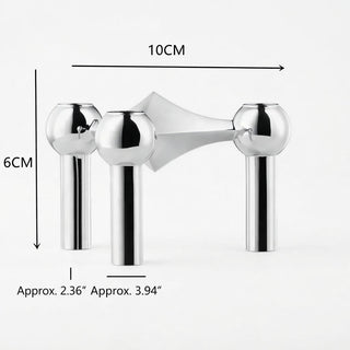 Modern Metal Candle Holder With Modular Construction And Coated Steel Body | Treadwell