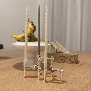 Modern Metal Candle Holder With Modular Construction And Coated Steel Body | Treadwell