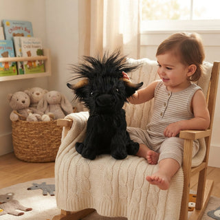 Realistic Highland Cow Plush Toy With Ultra Soft Material For Kids | Thatcher