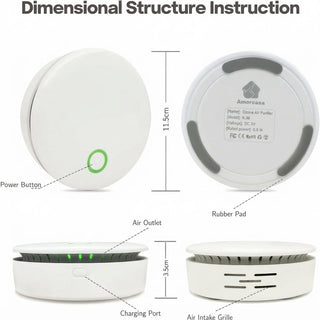 Rechargeable Cordless Air Purifier With Ozone Technology For Odor Removal | Tanner