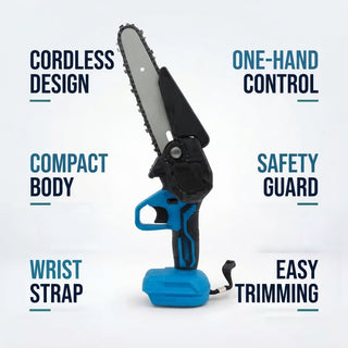 SharpCut Cordless Chainsaw With 2 Rechargeable Batteries For Garden Branch Cutting | Weston