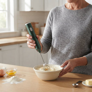 Rechargeable Mini Hand Mixer With 3 Speed Settings and Stainless Steel Whisk Heads | Wentworth