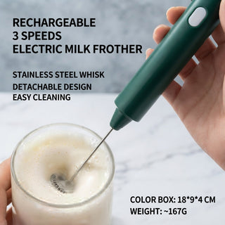 Rechargeable Mini Hand Mixer With 3 Speed Settings and Stainless Steel Whisk Heads | Wentworth