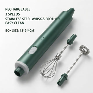 Rechargeable Mini Hand Mixer With 3 Speed Settings and Stainless Steel Whisk Heads | Wentworth