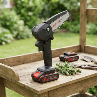 Rechargeable Battery Chainsaw Lightweight One Hand Operation Garden Cutting | Wallace