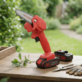 Rechargeable Battery Chainsaw Lightweight One Hand Operation Garden Cutting | Wallace