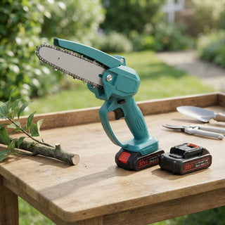 Rechargeable Battery Chainsaw Lightweight One Hand Operation Garden Cutting | Wallace