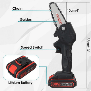 Rechargeable Battery Chainsaw Lightweight One Hand Operation Garden Cutting | Wallace