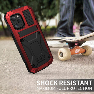 Tempered Glass And Metal Case For iPhone 11 To 15 With Full Screen And Camera Protection | Woodford