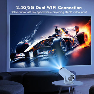 Portable 4K Mini Projector With Dual Wifi 6 And Bluetooth Connectivity | Winston