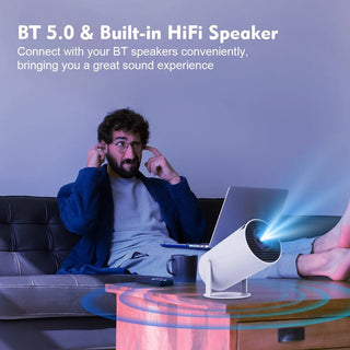 Portable 4K Mini Projector With Dual Wifi 6 And Bluetooth Connectivity | Winston
