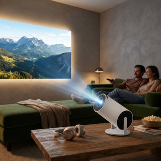 Portable 4K Mini Projector With Dual Wifi 6 And Bluetooth Connectivity | Winston