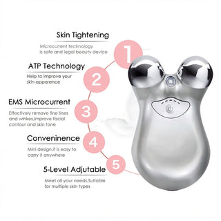 USB Rechargeable Facial Massager With Microcurrent Technology 3 Modes For Firmer And Smoother Skin | Amesbury