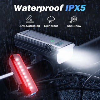 Waterproof Bicycle Light Set With 5 Lighting Modes And USB Rechargeable Front And Rear Lights | Alston