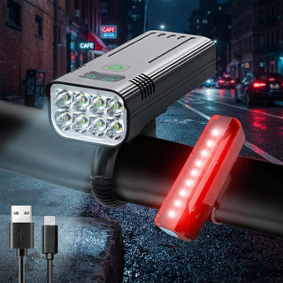 Waterproof Bicycle Light Set With 5 Lighting Modes And USB Rechargeable Front And Rear Lights | Alston