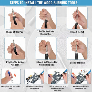 Wood Burning Pen Set With Adjustable Temperature And 28 Tips For Hobby Crafts | Aldrich