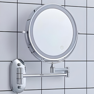Rechargeable LED Makeup Mirror With Magnification And Adjustable Brightness | Yardley