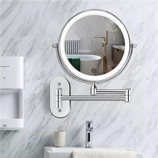 Rechargeable LED Makeup Mirror With Magnification And Adjustable Brightness | Yardley