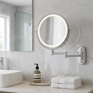 Rechargeable LED Makeup Mirror With Magnification And Adjustable Brightness | Yardley