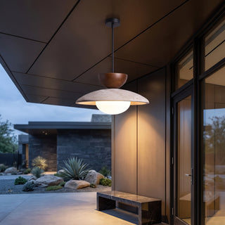 Modern Travertine Pendant Light | Elvora
