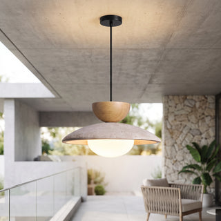 Modern Travertine Pendant Light | Elvora