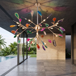 Modern Firefly Agate Branch Chandelier | Luminara