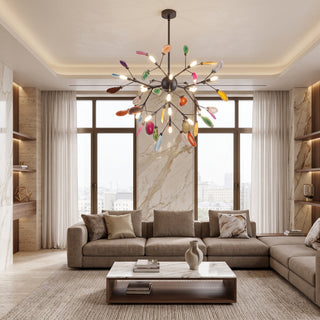 Modern Firefly Agate Branch Chandelier | Luminara