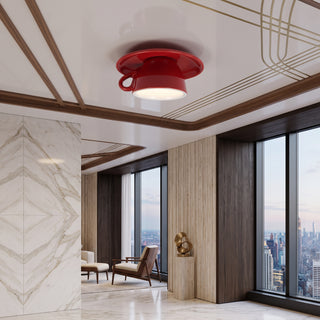 Modern Coffee Cup Ceramic Ceiling Light | Ceravue