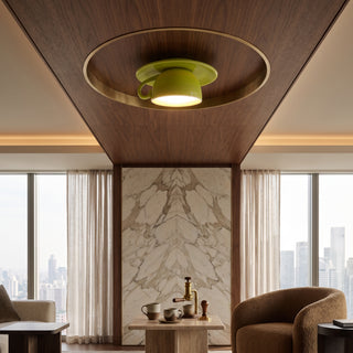 Modern Coffee Cup Ceramic Ceiling Light | Ceravue
