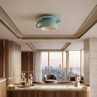 Modern Coffee Cup Ceramic Ceiling Light | Ceravue