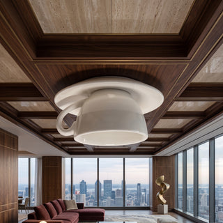 Modern Coffee Cup Ceramic Ceiling Light | Ceravue