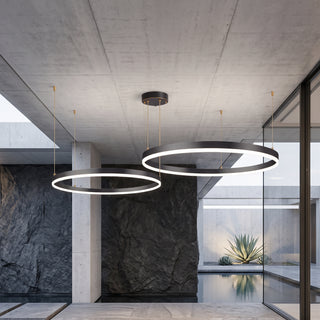 Modern Brushed Ring Pendant Light | Velunix