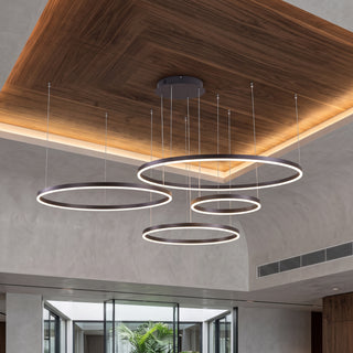 Modern Brushed Ring Pendant Light | Velunix