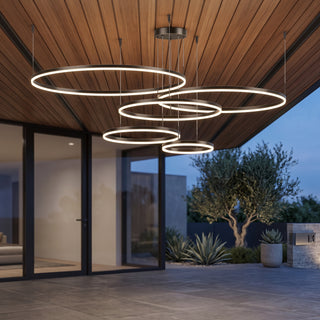 Modern Brushed Ring Pendant Light | Velunix