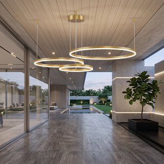 Modern Brushed Ring Pendant Light | Velunix