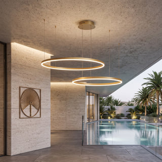 Modern Brushed Ring Pendant Light | Velunix