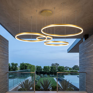 Modern Brushed Ring Pendant Light | Velunix