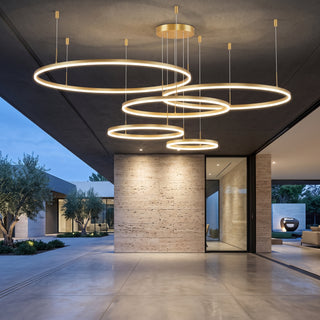 Modern Brushed Ring Pendant Light | Velunix