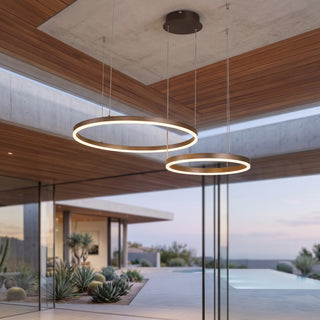 Modern Brushed Ring Pendant Light | Velunix