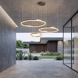 Modern Brushed Ring Pendant Light | Velunix