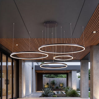 Modern Brushed Ring Pendant Light | Velunix