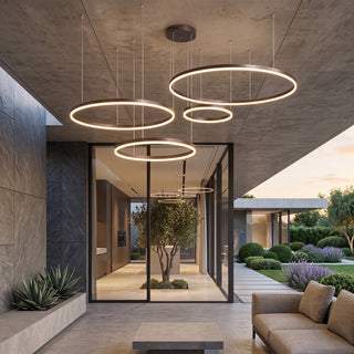 Modern Brushed Ring Pendant Light | Velunix