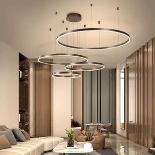 Modern Brushed Ring Pendant Light | Velunix