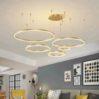 Modern Brushed Ring Pendant Light | Velunix