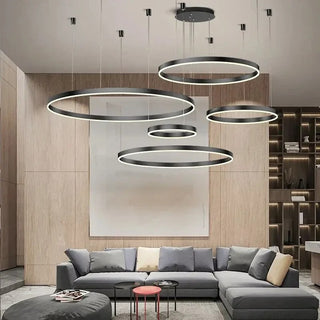 Modern Brushed Ring Pendant Light | Velunix